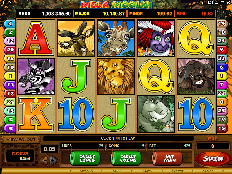 Mega Moolah 5-Reel Slot Online