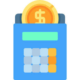 calculator and coin for casino budgeting