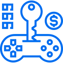 key in game controller to show a player cheating a casino