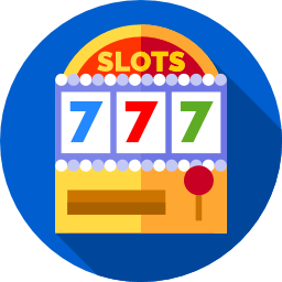 slot machine in blue circle