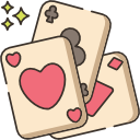 colourful single deck blackjack cards